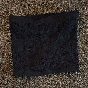 NIKIBIKI Black Lace Tube Top with built in shelf bra